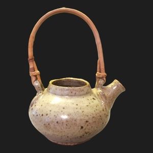 Vtg Teapot Clay Stoneware Ceramic Pottery